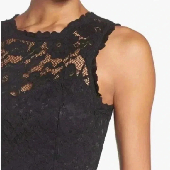 Xscape lace sleeveless mini dress navy black prom graduation wedding  formal - Picture 9 of 11